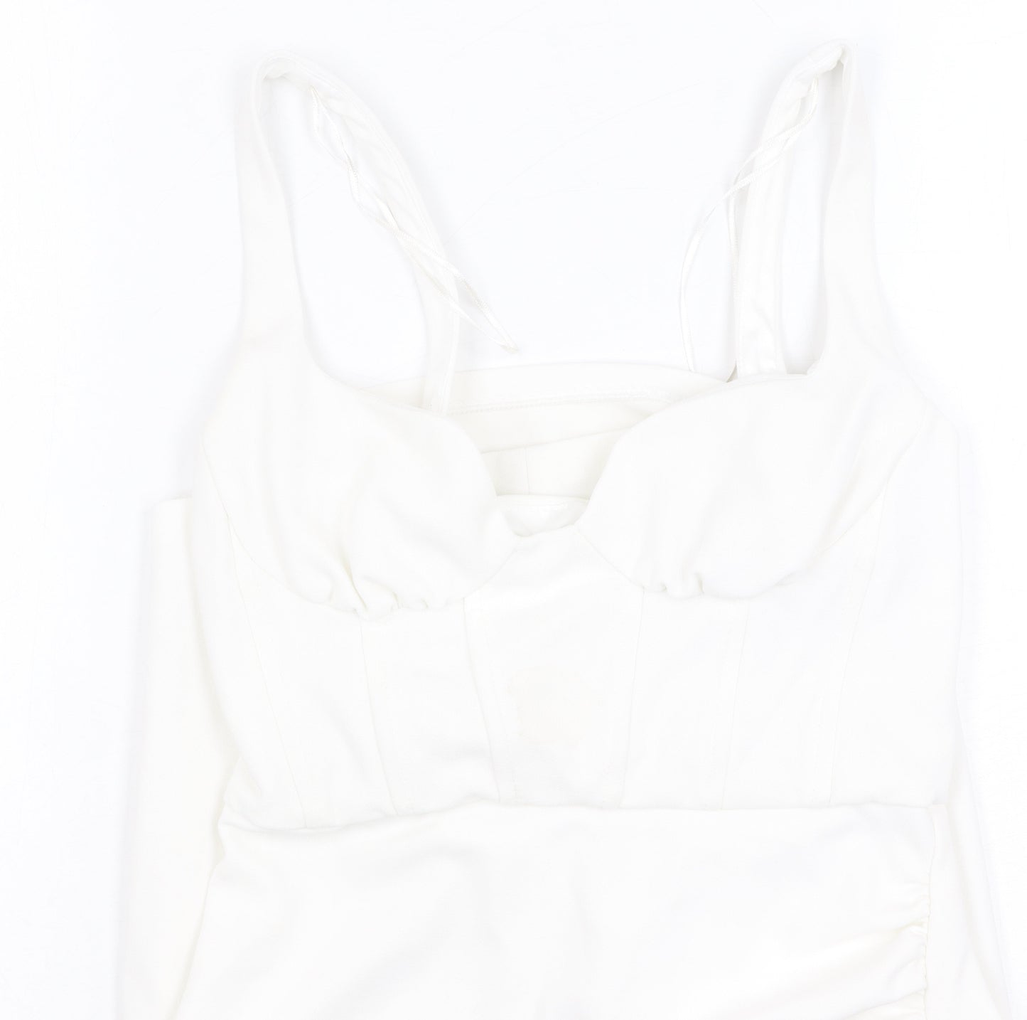 Zara Women White Bodycon Dress Size 12 Party