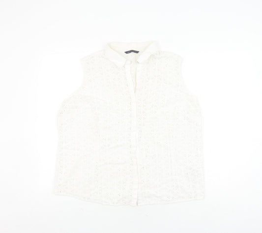 Marks and Spencer Women's White Blouse, Size 22