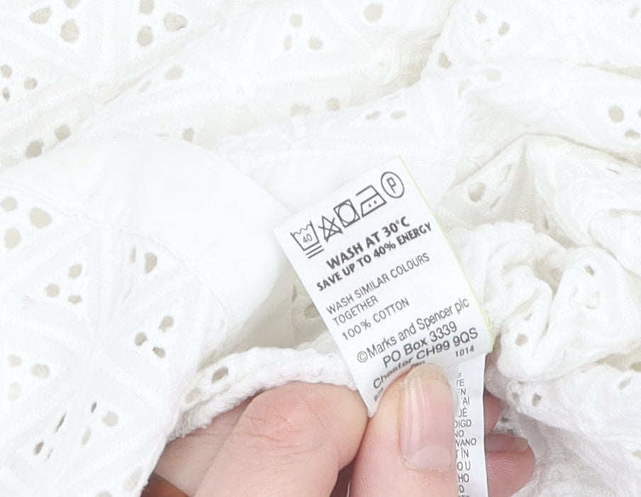 Marks and Spencer Women's White Blouse, Size 22