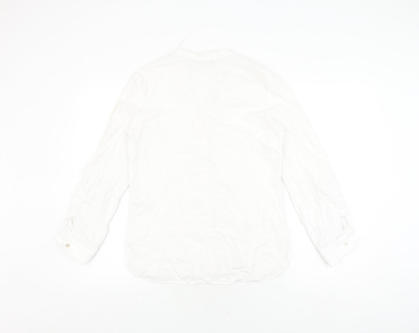Zara Women's White Button-Up Shirt XS