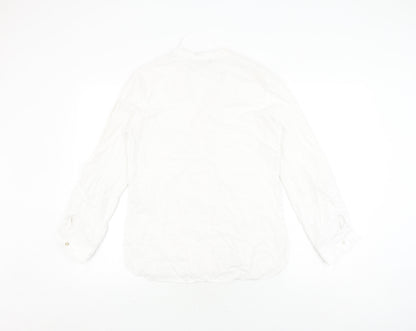 Zara Women's White Button-Up Shirt XS