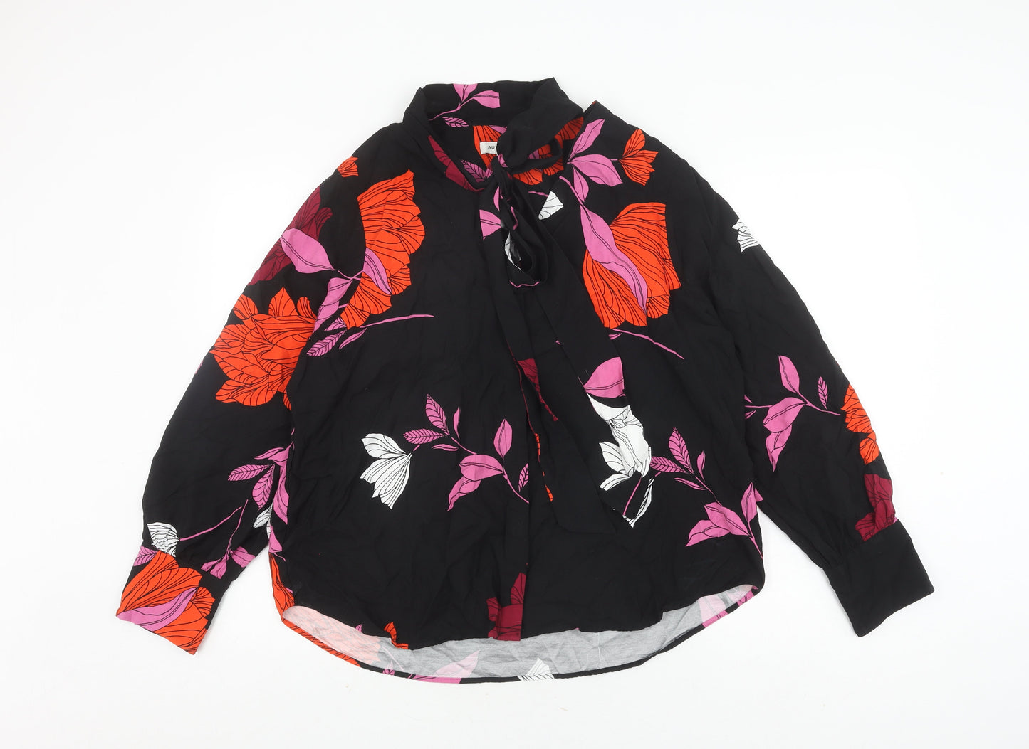 Marks and Spencer Women’s Floral Tunic Blouse Black Size 18