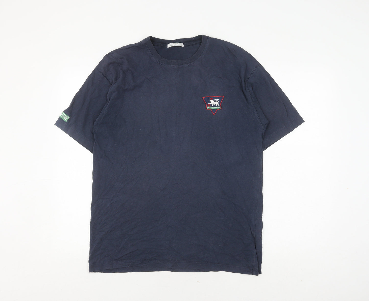 Marks and Spencer Men’s Blue Cotton T-Shirt, M