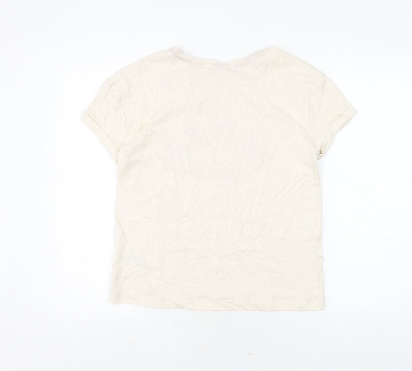 Marks and Spencer Women's Ivory T-Shirt XS