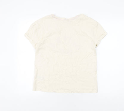 Marks & Spencer Women's Ivory T-Shirt XS