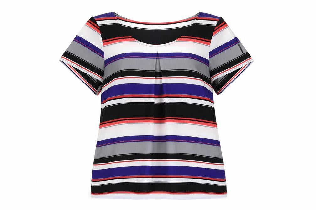 Marks & Spencer Women's Multicoloured Striped T-Shirt, Size 12