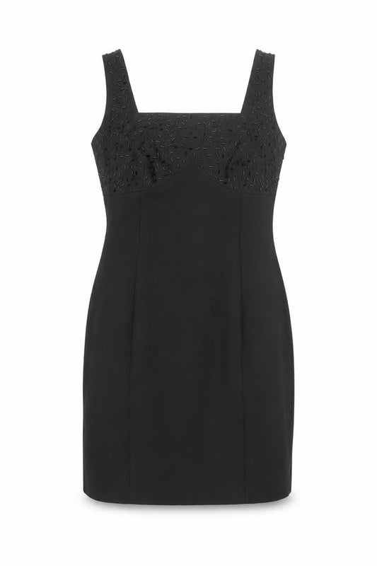 Principles Petite Black Sheath Dress, 12, Beaded, Party, Women's