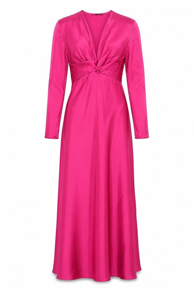 Zara Women's Pink Long Wrap Dress XS