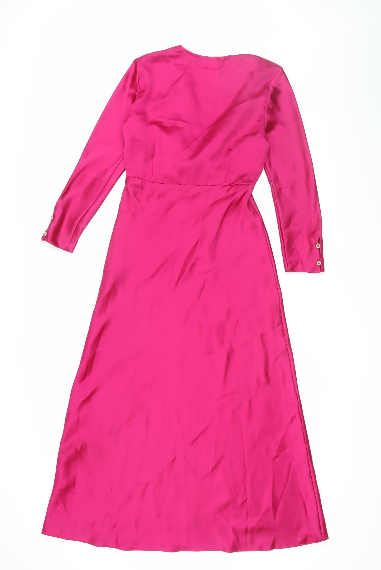 Zara Women's Pink Long Wrap Dress XS
