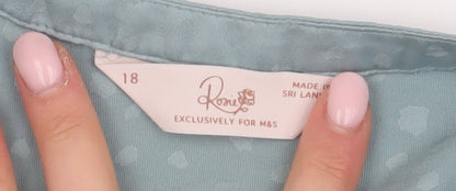 Marks & Spencer Women's Blue Blouse Size 18