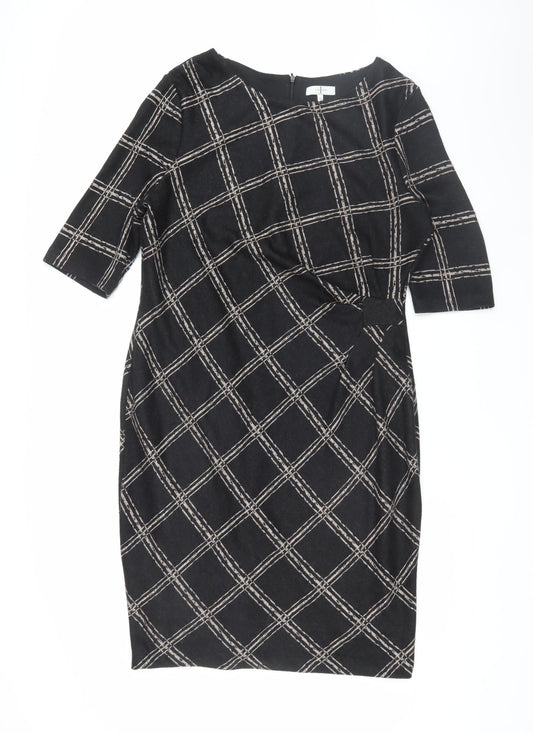 Jasper Conran Women’s Black Check Sheath Dress Size 20