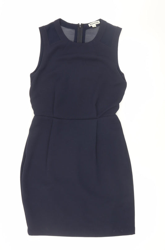 Whistles Women’s Black Sleeveless Sheath Dress - Size 8