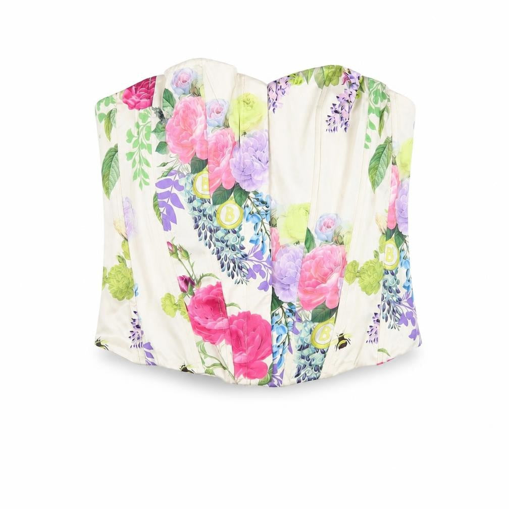 Bridgerton Women's Multicoloured Cropped Floral Top S