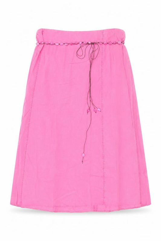 Ann Harvey Pink A-Line Women's Skirt - Size 22, Beaded Accents