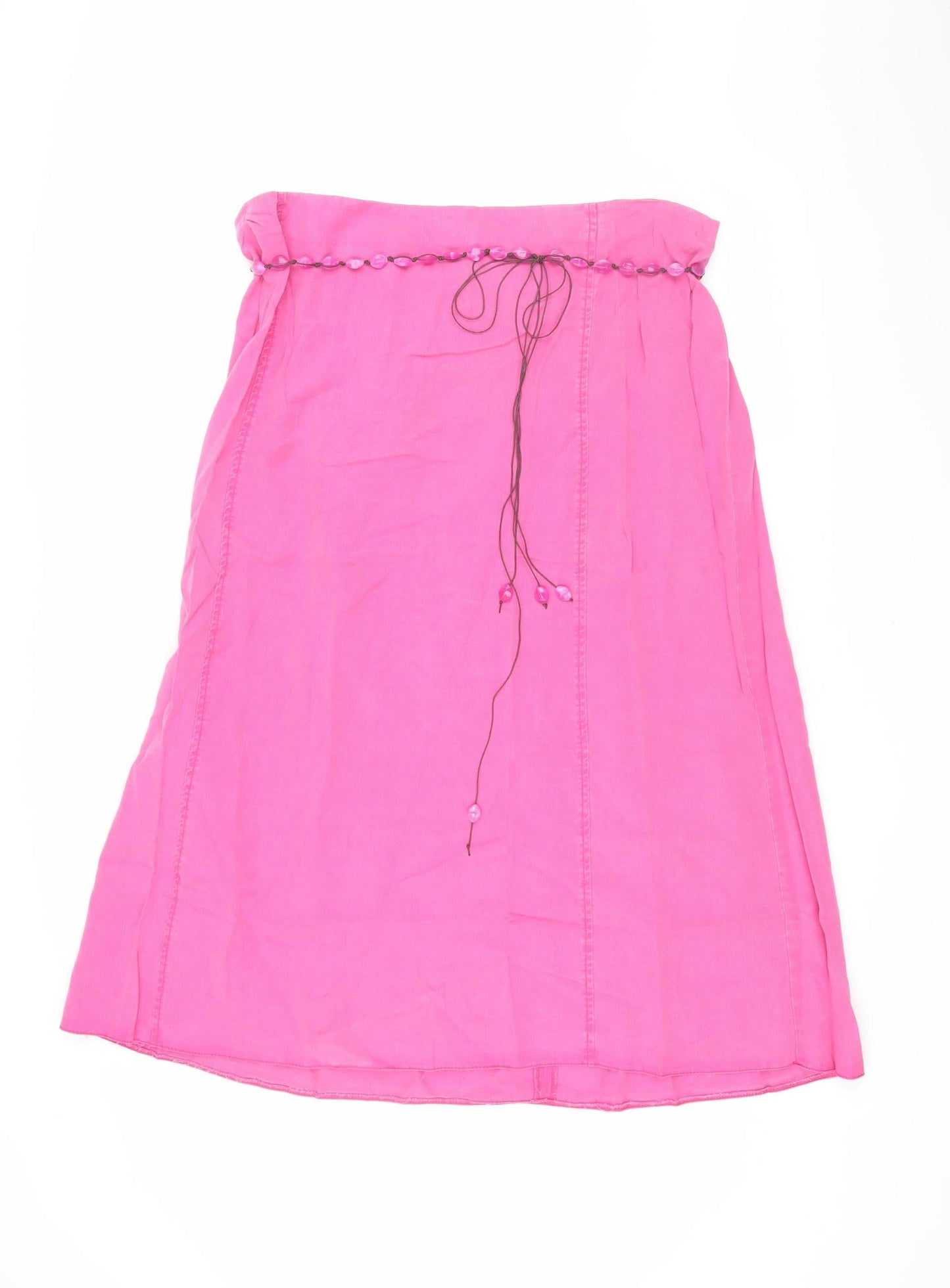 Ann Harvey Women's Pink A-Line Beaded Skirt Size 22