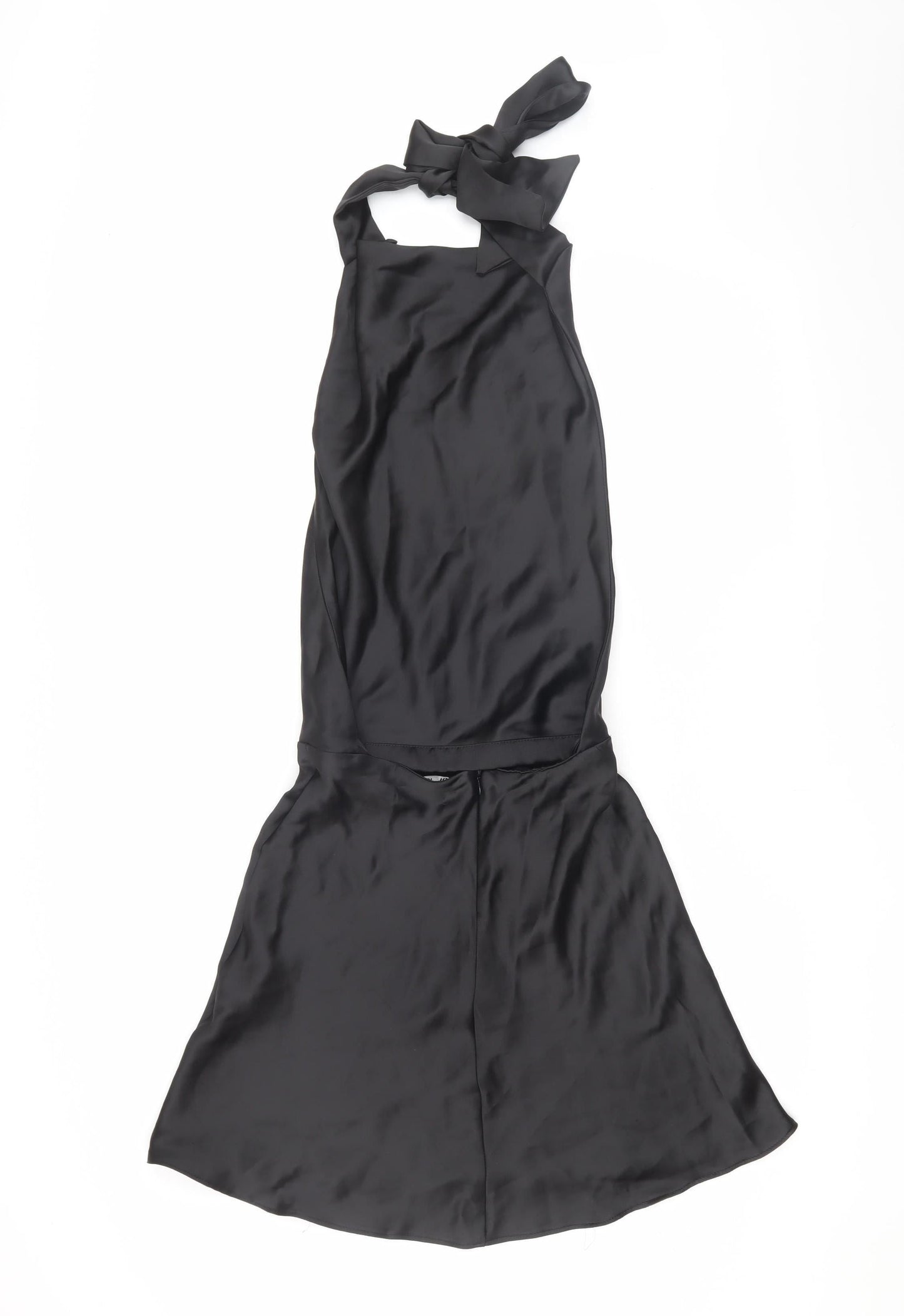 Zara Women's Black XS Sheath Dress, Halter Neck, Elegant