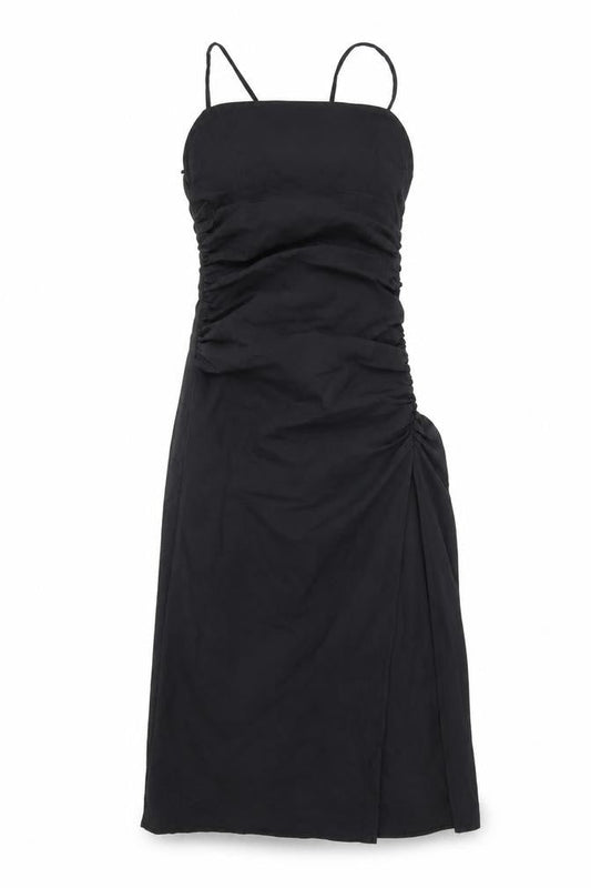Zara Women's Black Midi Slip Dress, Size S