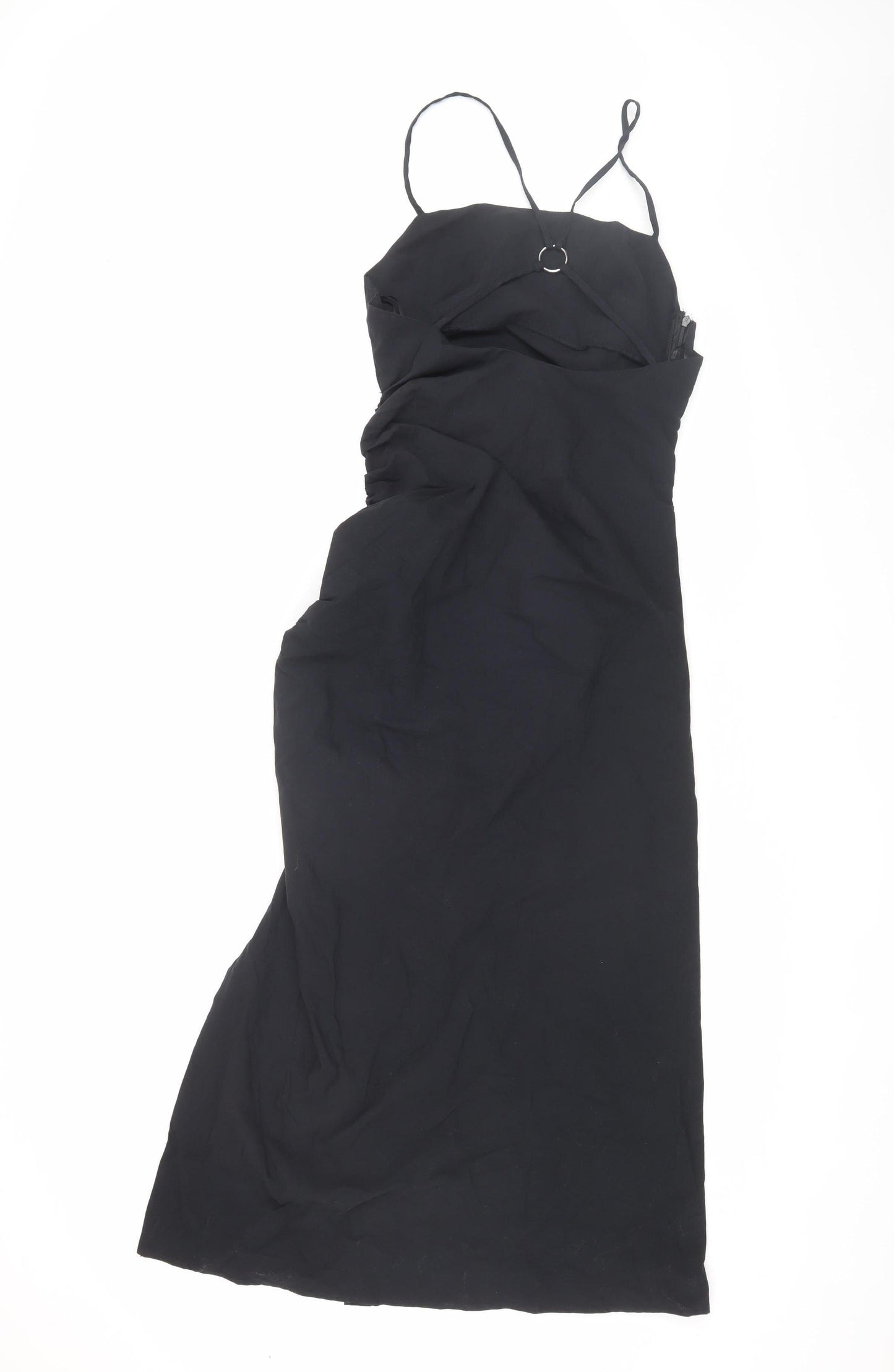 Zara Women's Black Midi Slip Dress, Size S