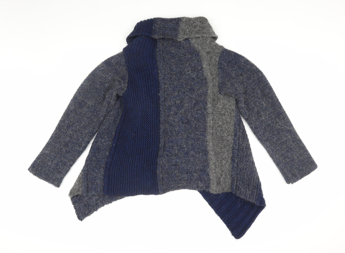 Next Women's Blue Grey Knit Jacket Size 2 Casual Style