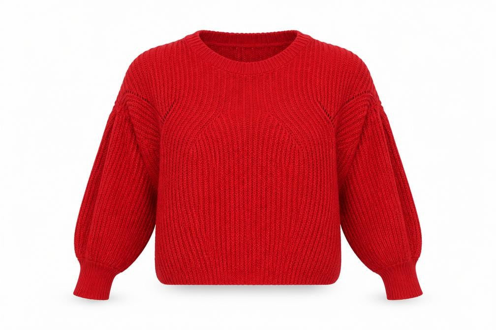 Nobody's Child Women's Red V-Neck Pullover Jumper, Size S