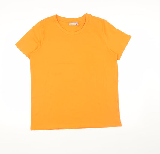 Fransa Women's Orange T-Shirt M Basic Stretch Casual
