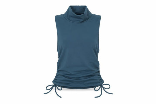 Zara Women’s Blue Sleeveless High Neck Tank