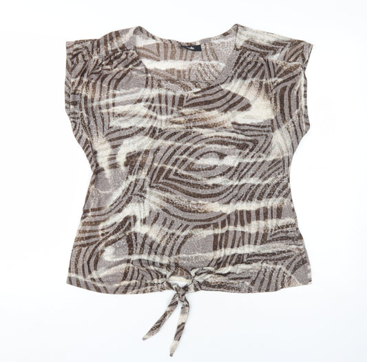 Wallis Women's Brown Sleeveless Tunic Blouse - Size 14