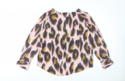 Next Women's Multicoloured Animal Print Blouse, Size 14