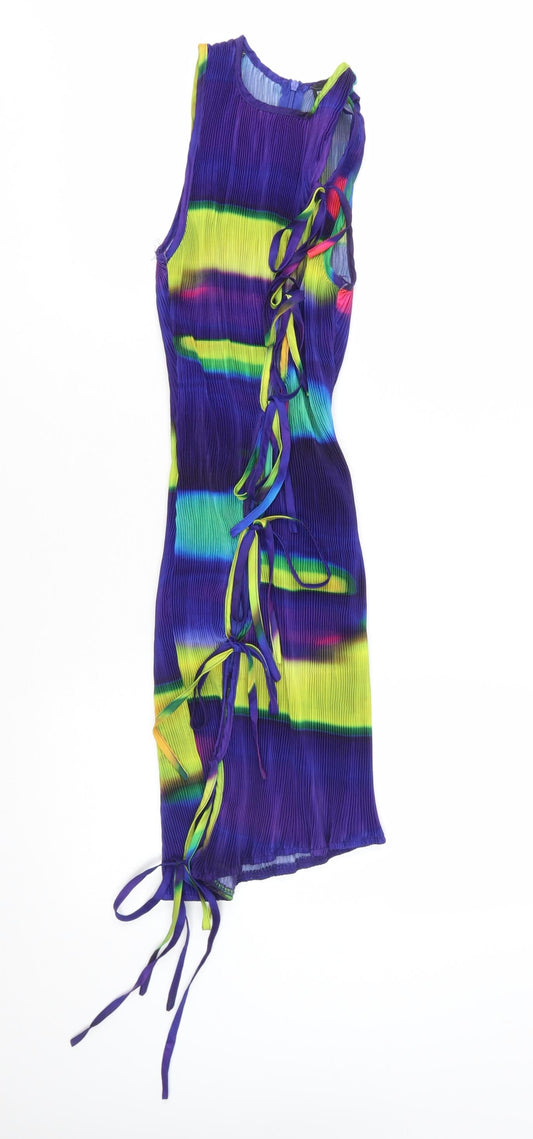 PrettyLittleThing Women's Multicoloured Bodycon Dress Size 12