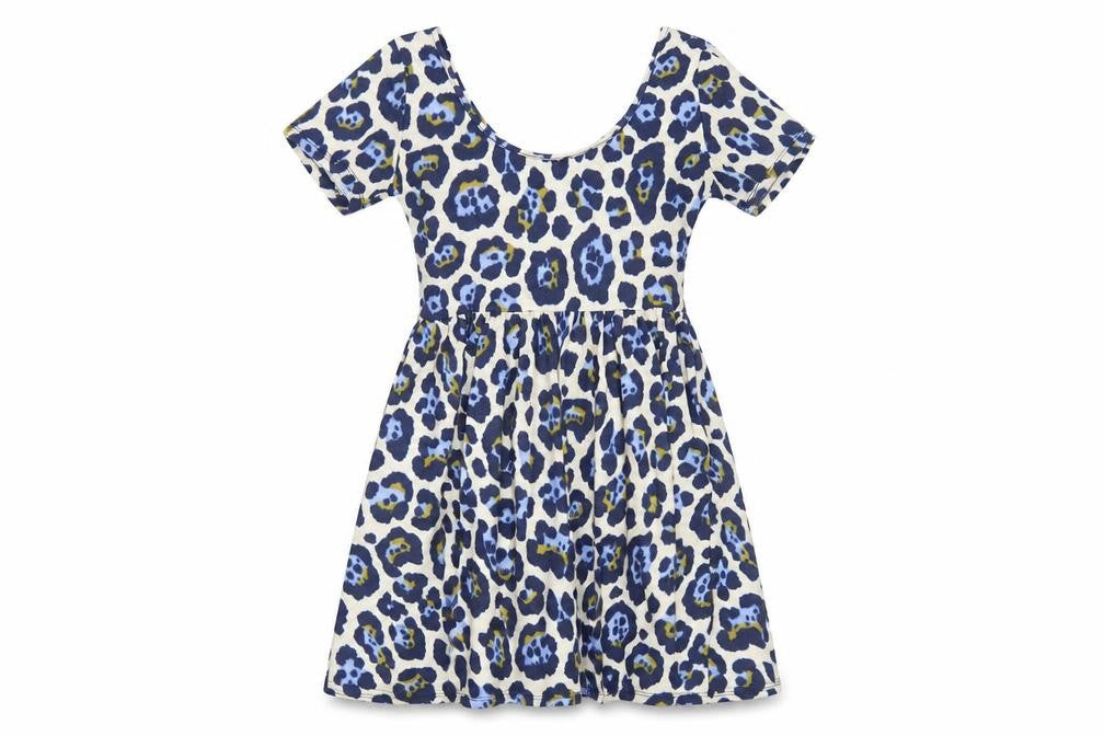 ASOS Women's Blue Animal Print Skater Dress Size 8