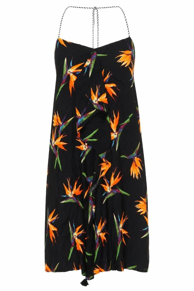 Marks & Spencer Women's Black Floral Slip Dress Size 10