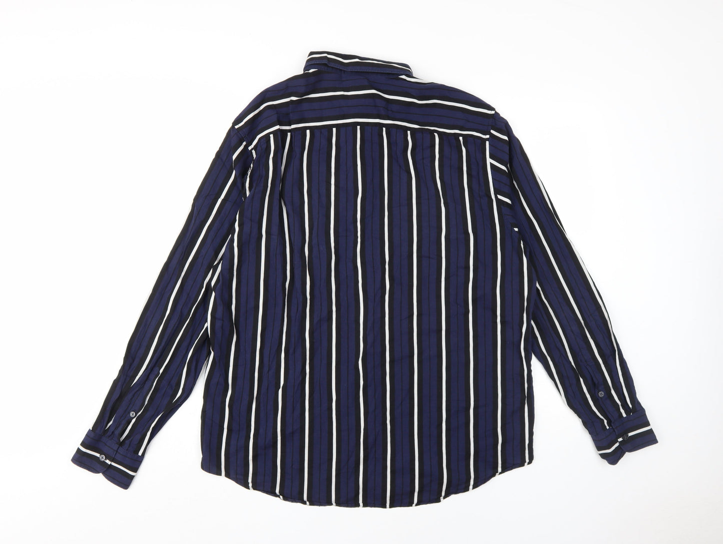 H&M Men's Blue XL Striped Button Shirt