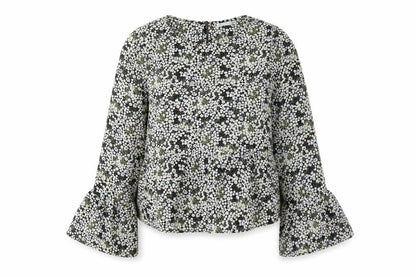 Front view of ASOS Design Women's Black Floral Blouse, size 8