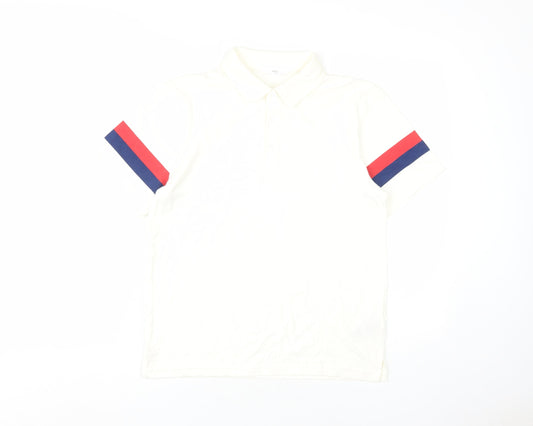 Marks and Spencer Boys Polo Shirt White 12-13 Years