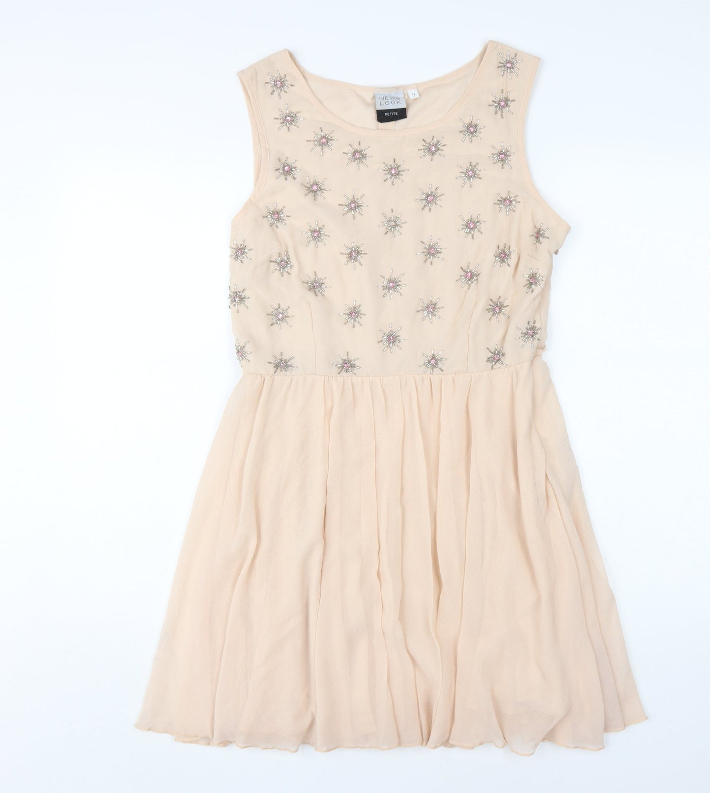 New Look Women's Beige A-Line Dress Size 12