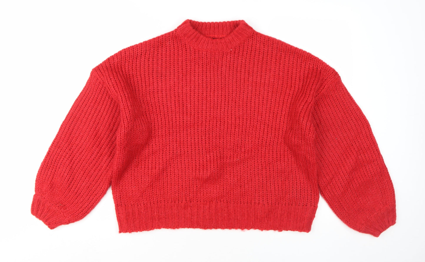 Urban Outfitters Women's Red Mock Neck Pullover Jumper
