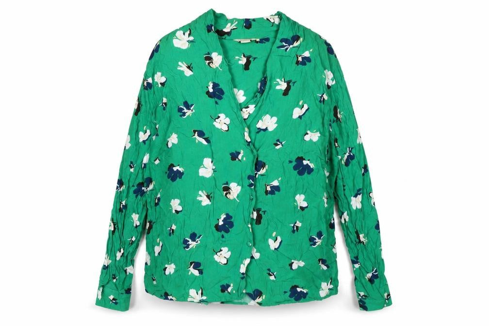 Monsoon Women's Green Floral Blouse, Size 14, Viscose