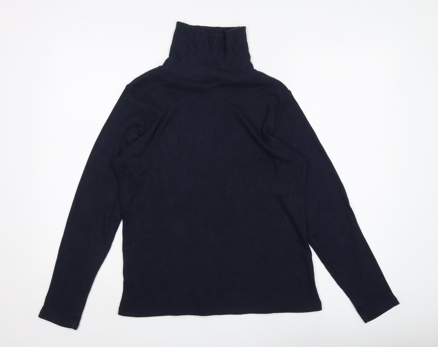 ISLE Essentials Women's Blue Roll Neck Jumper Size S