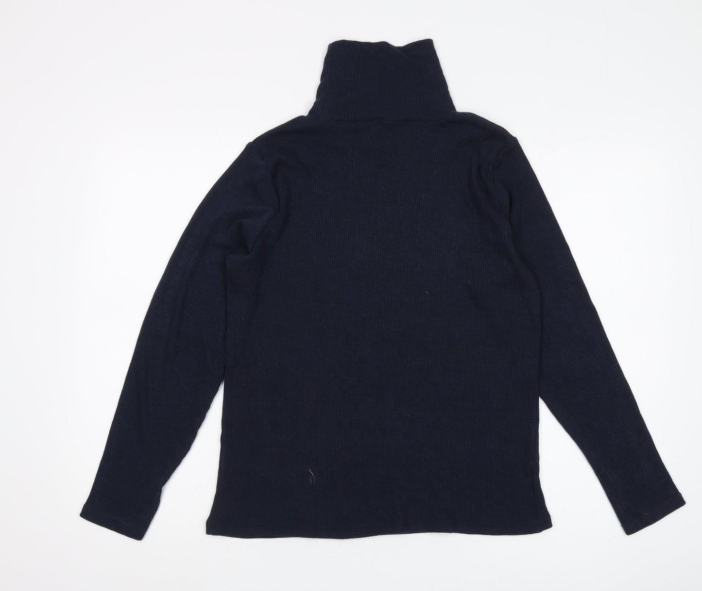 ISLE Essentials Women's Blue Roll Neck Jumper Size S