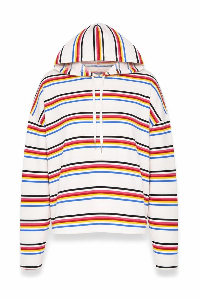 Stella Viva Women's Multicolour Striped Hoodie L