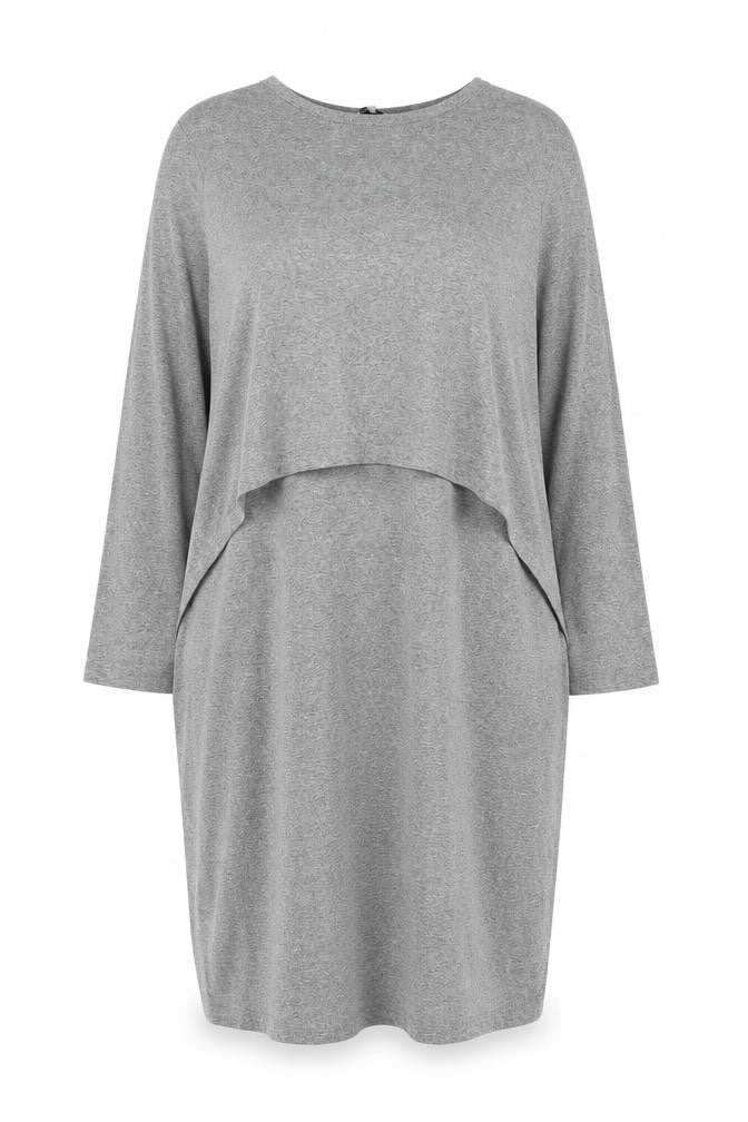 Blooming Marvellous Women's Grey Crew Neck Dress 14