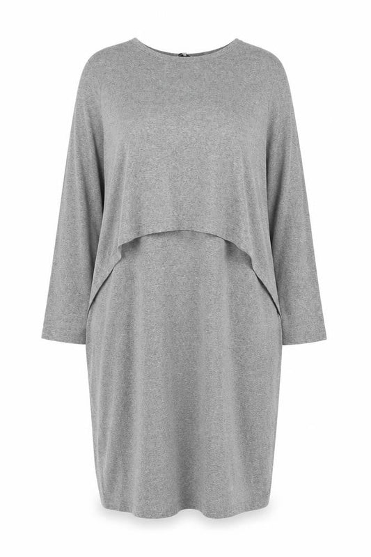 Blooming Marvellous Women's Grey Crew Neck Dress 14