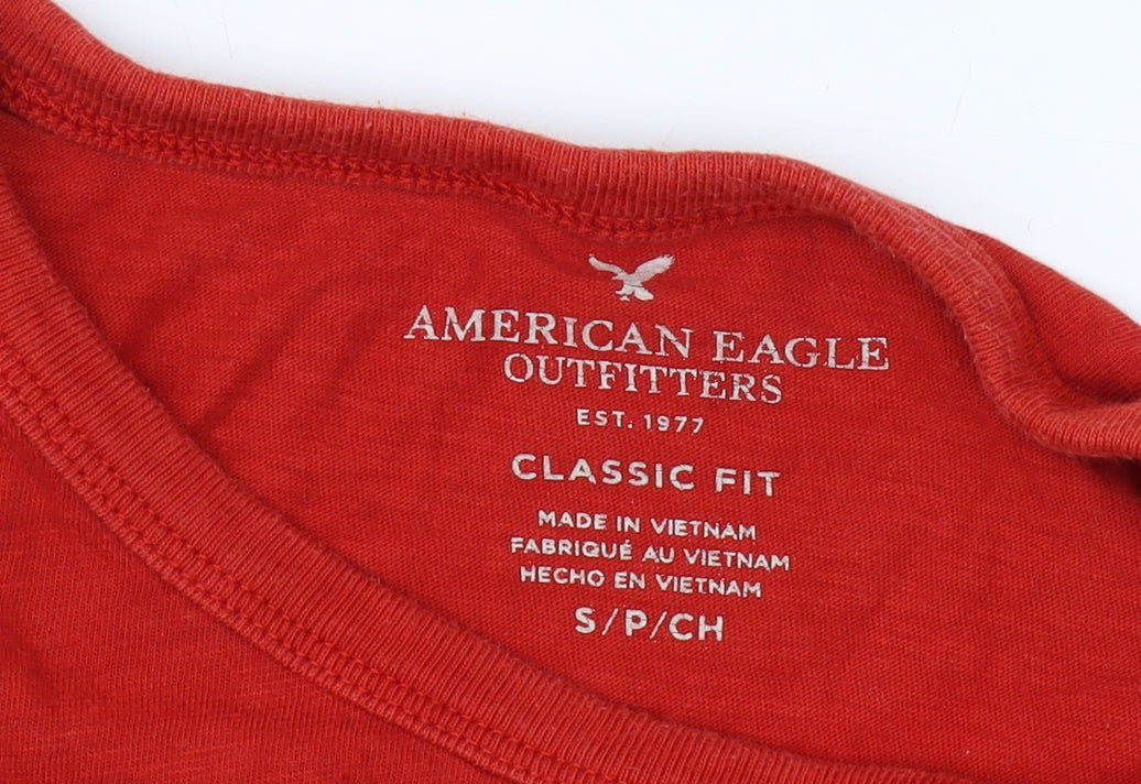 American Eagle Red Men's T-Shirt Size S Classic Fit