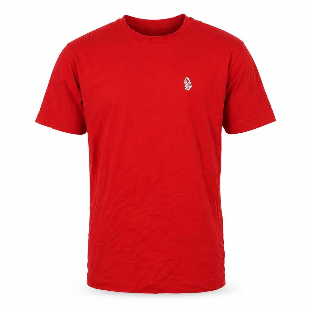 Luke Men's Red Medium Cotton Crew Neck T-Shirt
