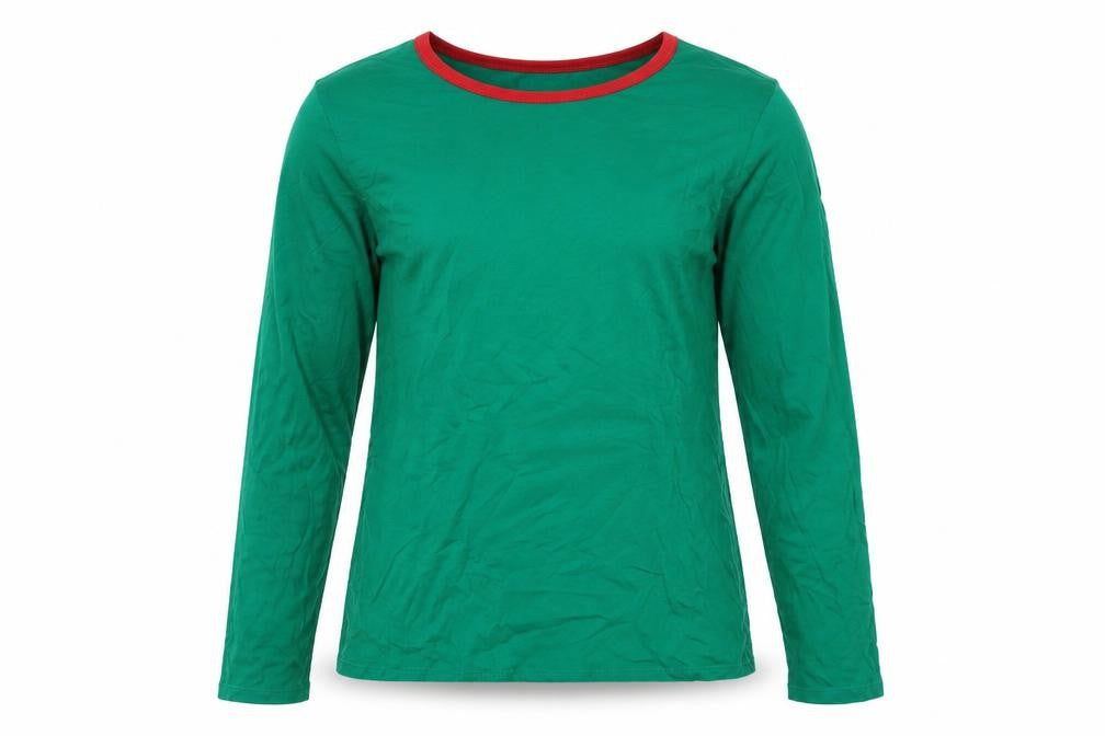 Lands' End Green Ringer T-Shirt - M - Casual Unisex