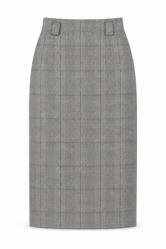 St Michael Women's Black Check Pencil Skirt Size 10