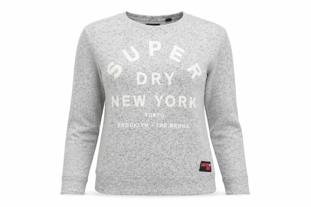 Superdry Women's Grey Sweater, Crew Neck, Size S