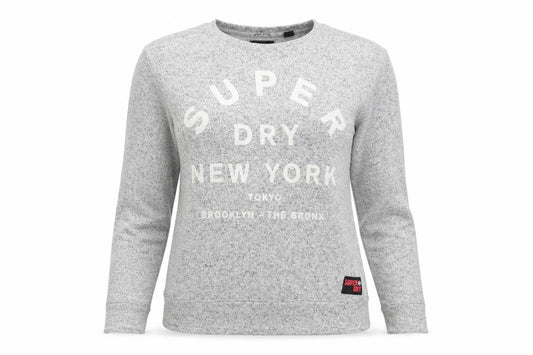 Superdry Women's Grey Sweater, Crew Neck, Size S