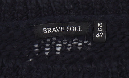 Brave Soul Women's Black Pullover Jumper Size 12