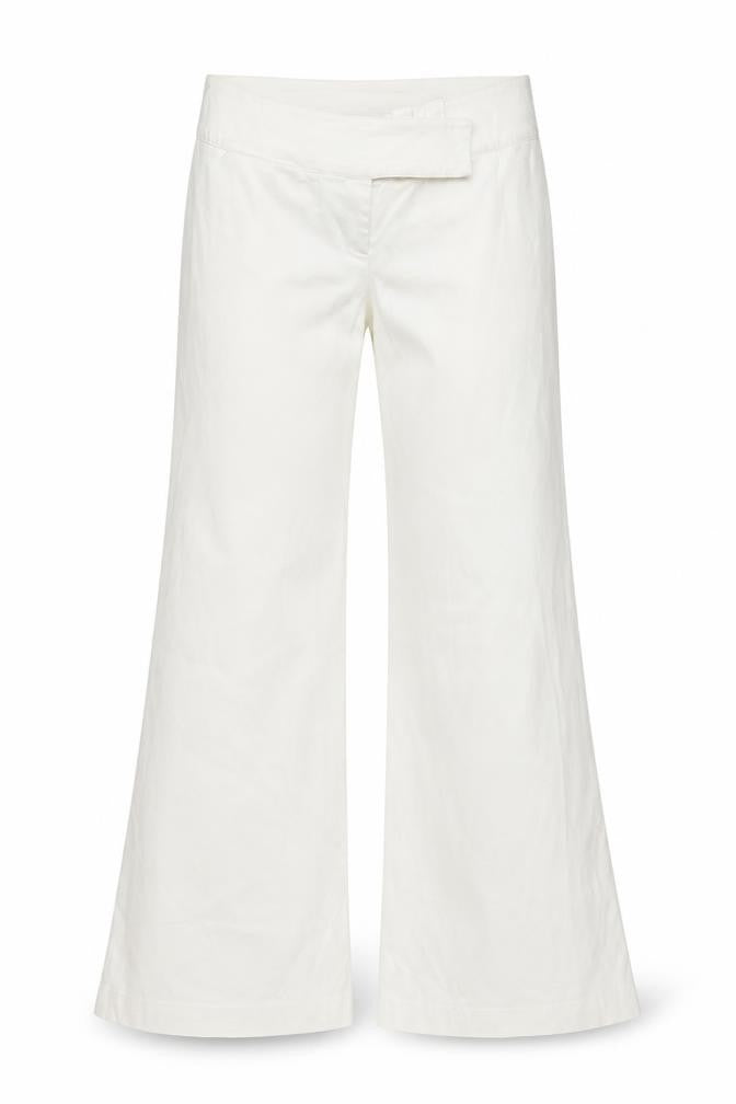 STARK Womens Ivory Wide-Leg Trousers Size 12